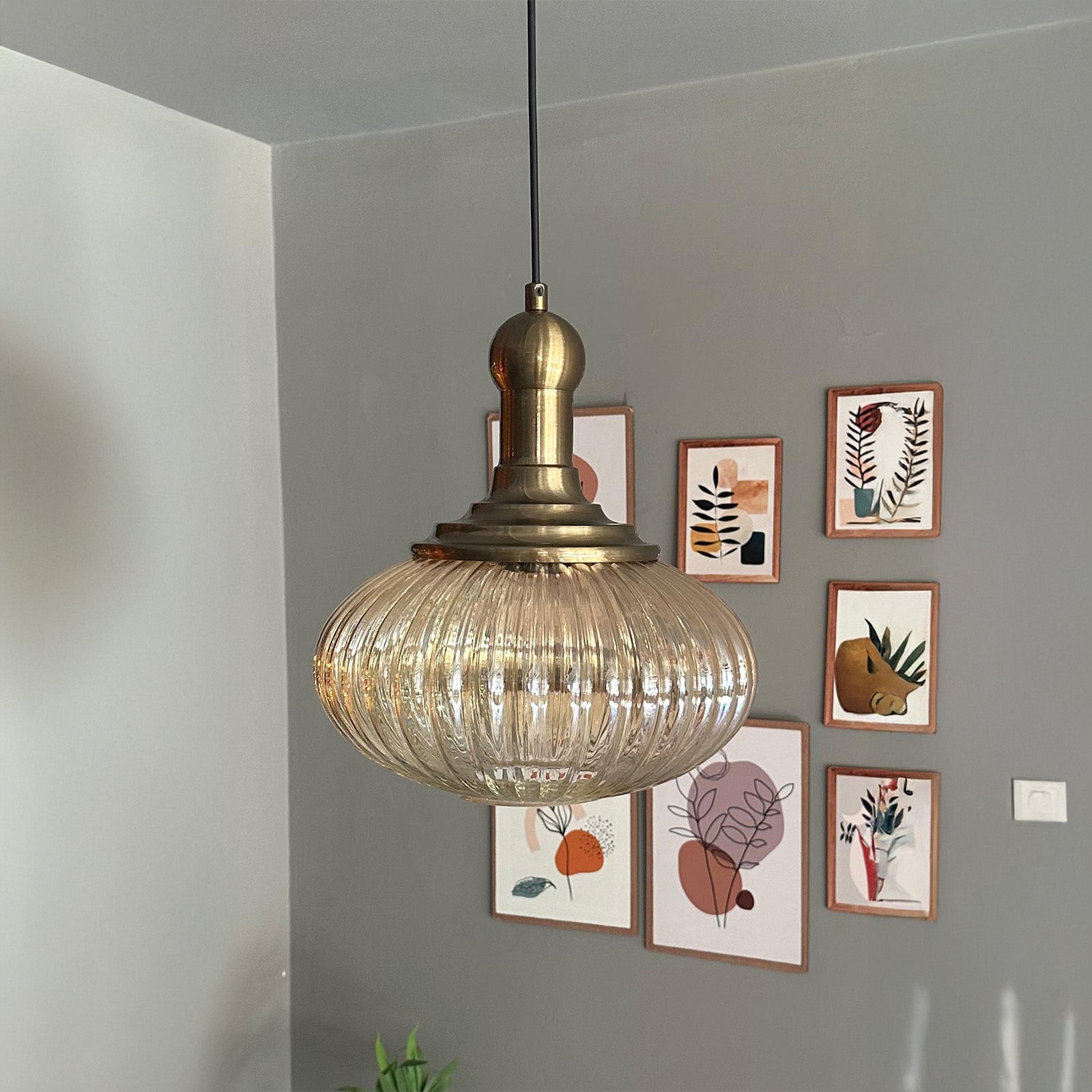 Elegant Glas Einzel Kronleuchter Hängelampe Restaurant Wohnzimmer Beleuchtung